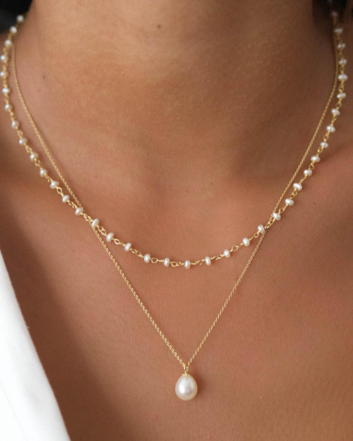 Colgante Perla - Collares Perlas de Plata de Ley 925 o bañados en oro - CREU