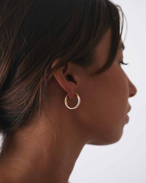 Double Thick Hoop 20mm Earrings | Creu | Shop Online | Sterling Silver 925