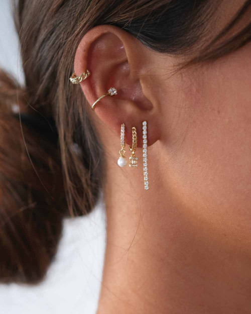 Stella Ear Cuff Earring - Ear Cuff Earrings - 925 Sterling Silver - 18K Gold Plating -