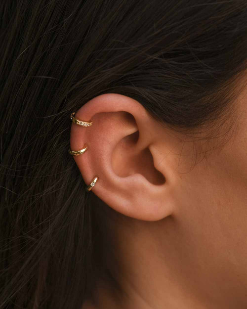 Thick Hoop Click 8mm Earrings | Creu | Shop Online | Sterling Silver 925