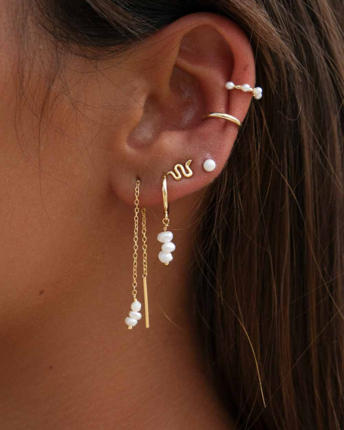 Big Ear Cuff Basic Earring - Ear Cuff Earrings - 925 Sterling Silver - 18K Gold Plating -