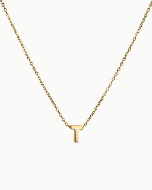 Inicial Basic Necklace - Initial Necklaces - 925 Sterling Silver - 18K Gold Plating - CREU