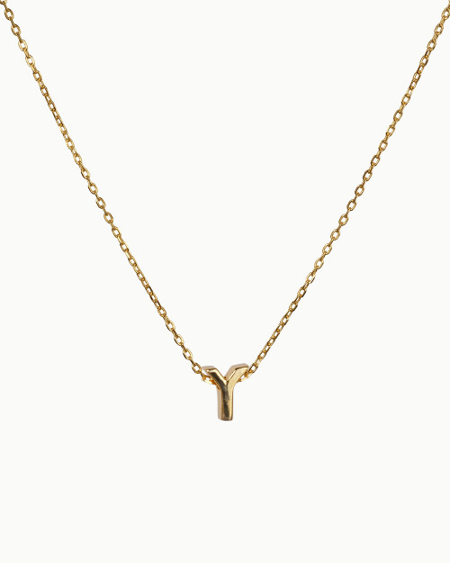 Inicial Basic Necklace - Initial Necklaces - 925 Sterling Silver - 18K Gold Plating - CREU