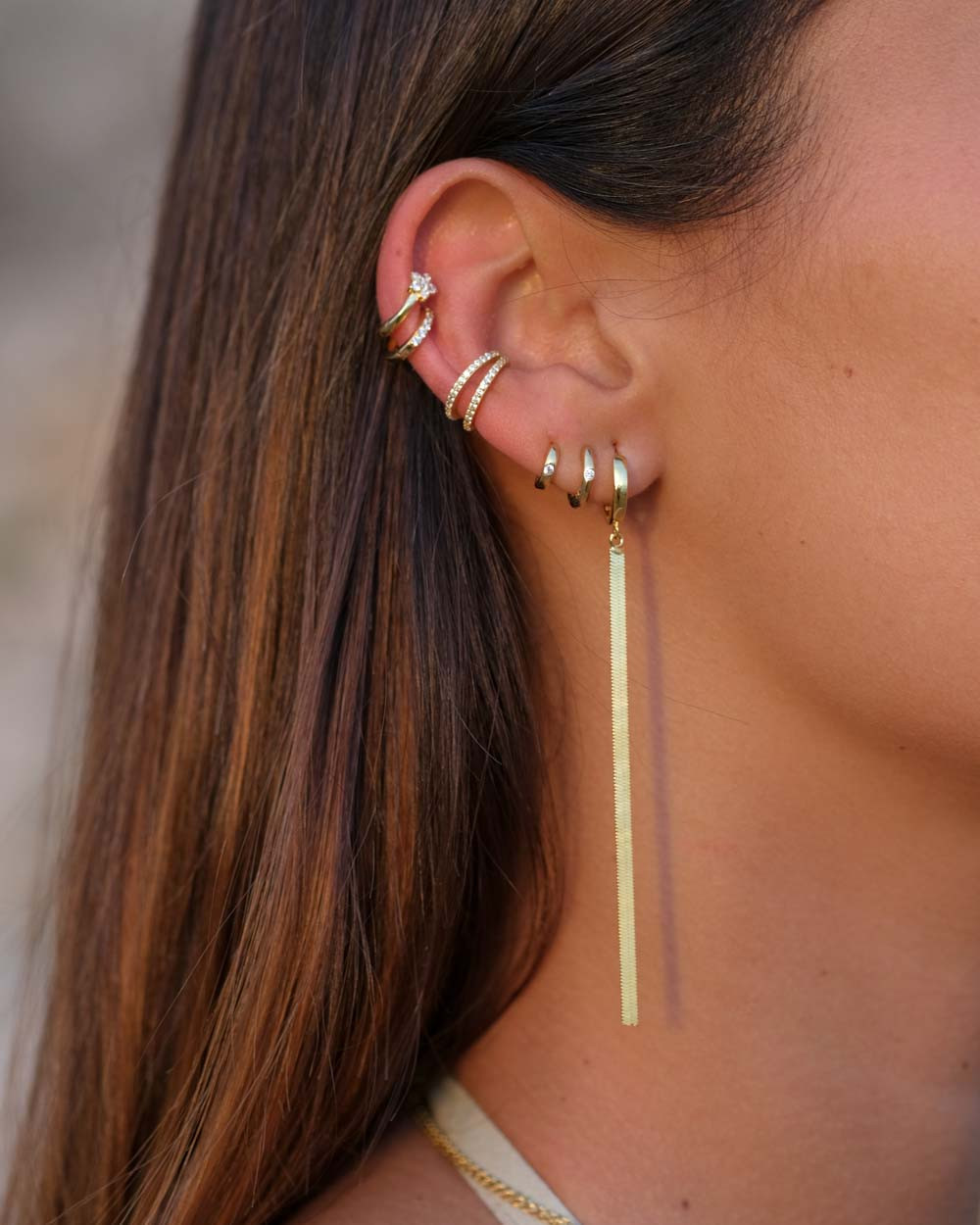 Long round earrings - Women's fashion | Stradivarius Kuwait