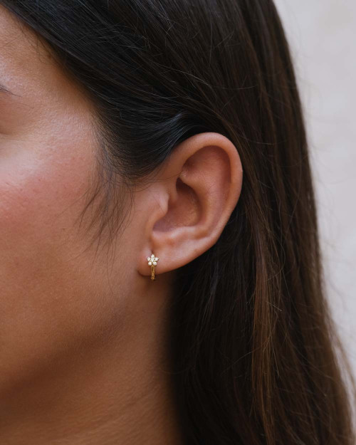 Ymosrh Sterling Silver/Rose Gold/Yellow Gold Plated Hoop Earrings Multicolor Small Hoop Earrings for Women Girls Hypoallergenic Jewelry for Sensitive Ears Gemstone Earrings Gold, One Size 