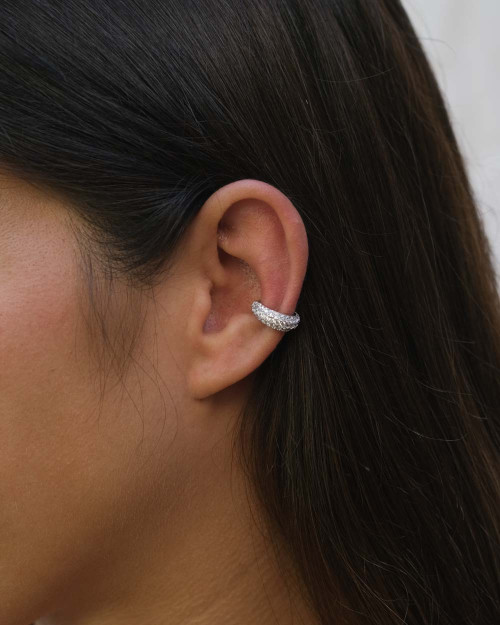 Luzia Ear Cuff Earring - Ear Cuff Earrings - 925 Sterling Silver - 18K Gold Plating - CREU