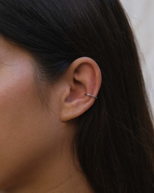 Pendiente Big Ear Cuff Basic - Piercing falso de Plata de Ley 925 o bañados en oro - CREU