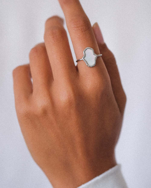 White Jamsa Ring