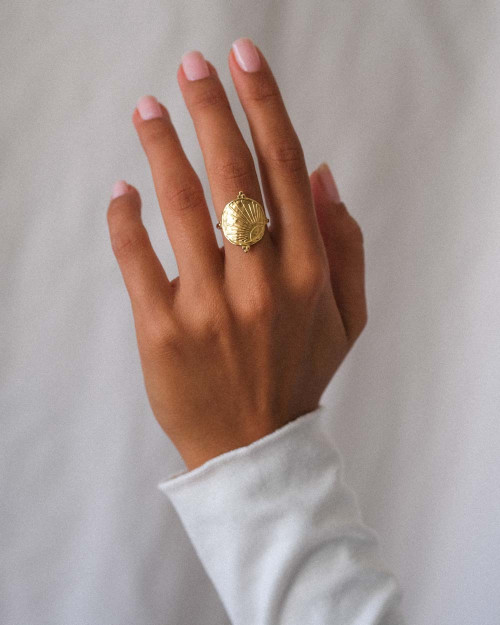 Sunset Coin Ring