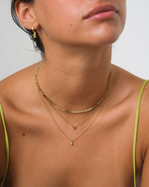 Mariposa Verde Necklace - Pendants - 925 Sterling Silver - 18K Gold Plating - CREU