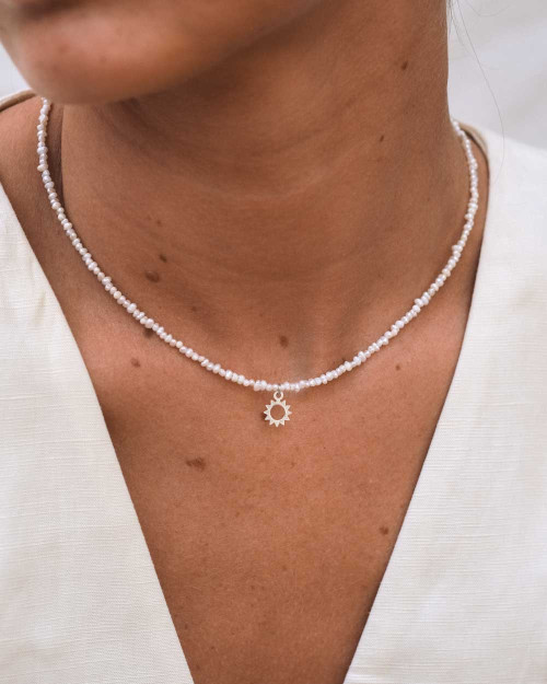 Sea Pearls Choker - Pearl Necklaces - 925 Sterling Silver - 18K Gold Plating - CREU