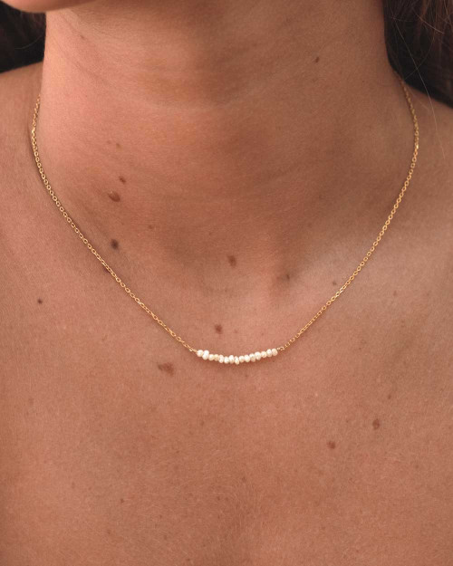 Perla Chloe Necklace - Pearl Necklaces - 925 Sterling Silver - 18K Gold Plating - CREU