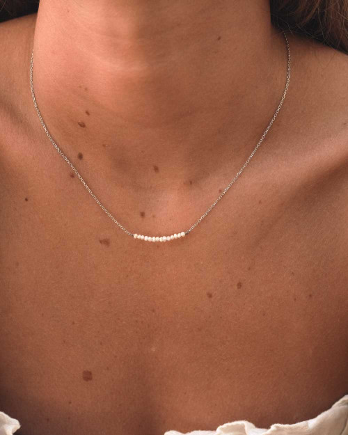 Collar Perla Chloe - Collares Perlas de Plata de Ley 925 o bañados en oro - CREU