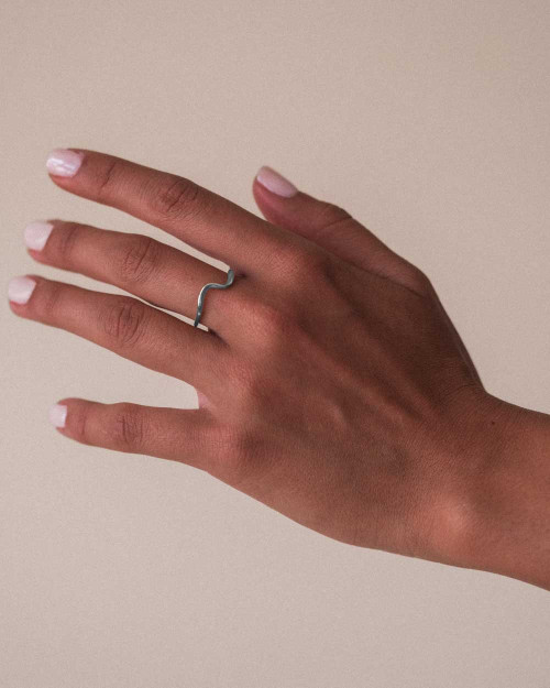 Curve Ring - Rings - 925 Sterling Silver - 18K Gold Plating - CREU