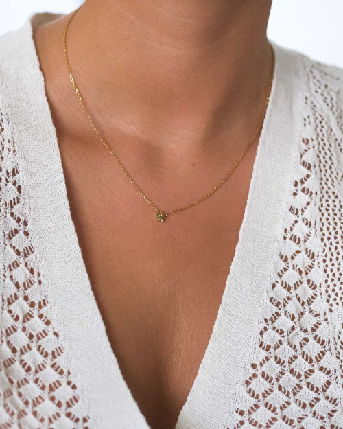 Mariposa Verde Necklace - Pendants - 925 Sterling Silver - 18K Gold Plating - CREU