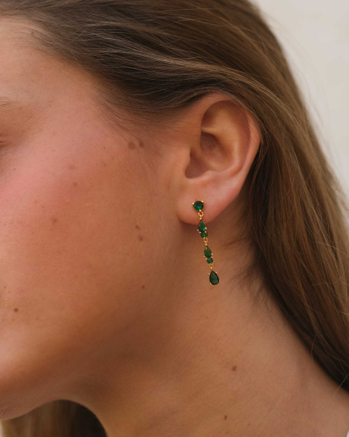 Daira Green Earrings
