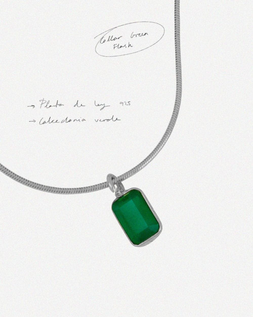Green Flash Necklace - Pendants - 925 Sterling Silver - 18K Gold Plating - CREU