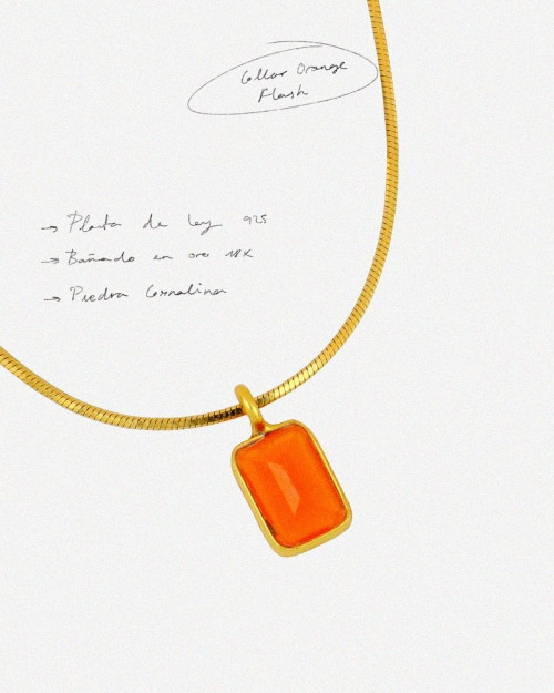 Collar Orange Flash - Colgantes de Plata de Ley 925 o bañados en oro - CREU