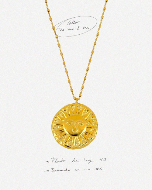 The Sun & I Necklace - Pendants - 925 Sterling Silver - 18K Gold Plating - CREU