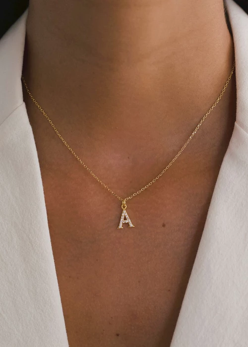 Inicial Brillo Necklace