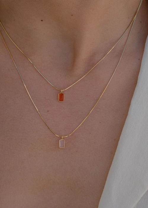 Cornalina & Cuarzo Rosa Flash